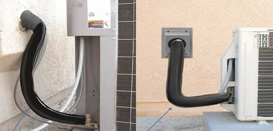 Figure showing refrigerant line insulation Figure showing refrigerant line insulation