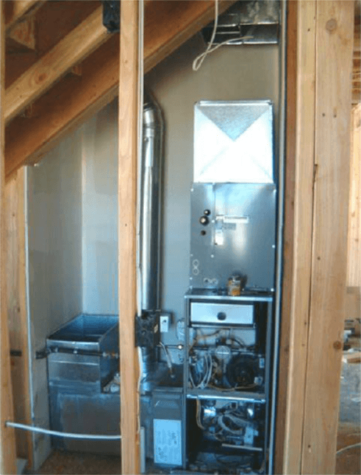 Figure showing a mechanical closet placement example Figure showing a mechanical closet placement example