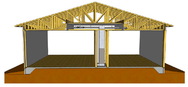 Figure showing a mechanical closet placement example 