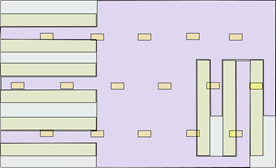 Comparison of Skylit Area for Calculating Minimum Skylit Area and the Skylit Daylit Zone for Controlling Luminaires in §130.1(d). Skylit daylit zone (§130.1(d)) for controlling luminaires is limited by racks blocking daylight