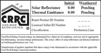 Picture showing sample of CRRC Product Label and Information